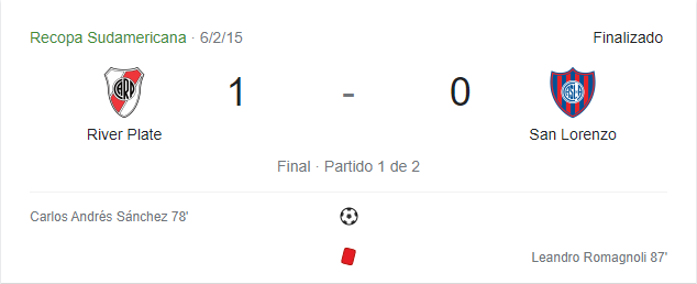 resultado ida recopa sudamericana 2014