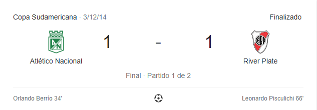 resultado ida copa sudamericana 2014