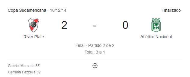 resultado vuelta copa sudamericana 2014